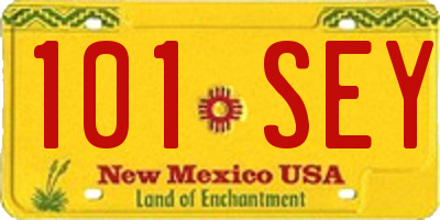 NM license plate 101SEY