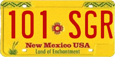 NM license plate 101SGR