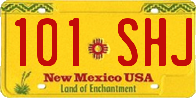 NM license plate 101SHJ