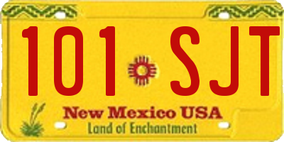NM license plate 101SJT