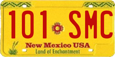 NM license plate 101SMC