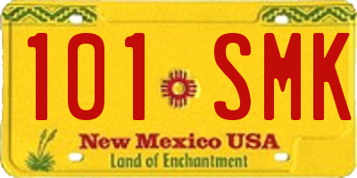 NM license plate 101SMK