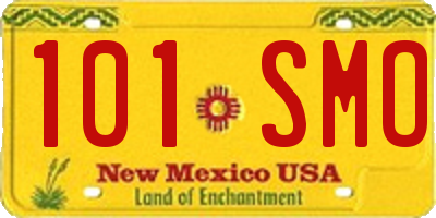 NM license plate 101SMO