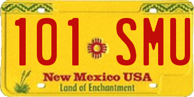 NM license plate 101SMU