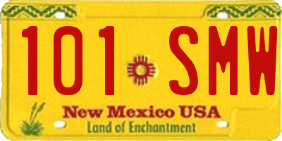 NM license plate 101SMW