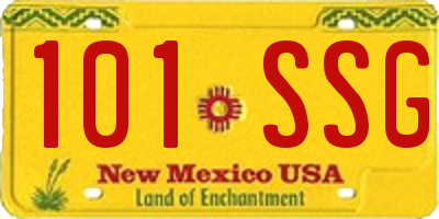 NM license plate 101SSG