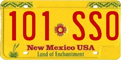 NM license plate 101SSO