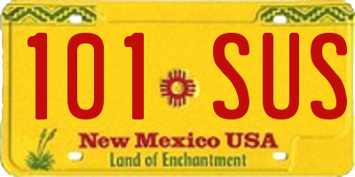 NM license plate 101SUS