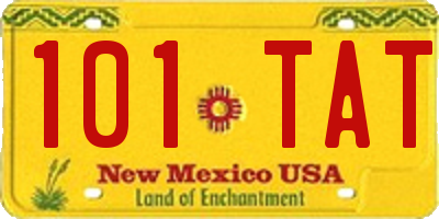 NM license plate 101TAT