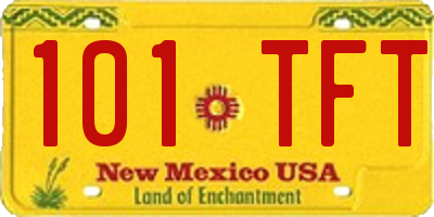 NM license plate 101TFT