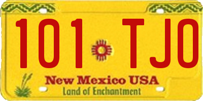 NM license plate 101TJO