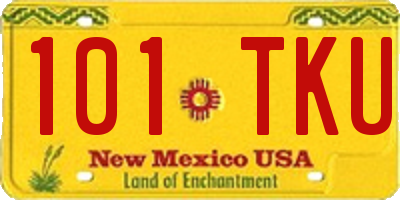 NM license plate 101TKU