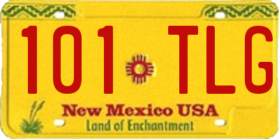NM license plate 101TLG