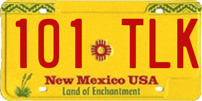 NM license plate 101TLK