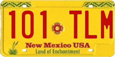 NM license plate 101TLM