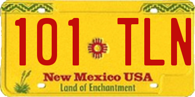 NM license plate 101TLN