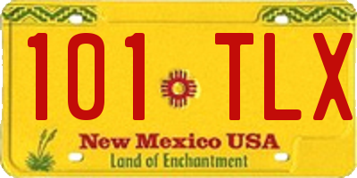 NM license plate 101TLX