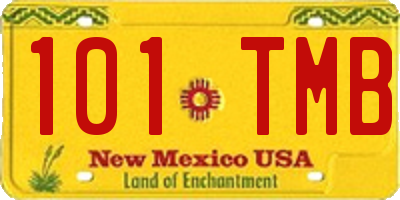 NM license plate 101TMB