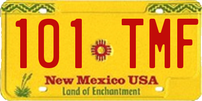 NM license plate 101TMF