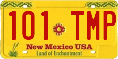 NM license plate 101TMP