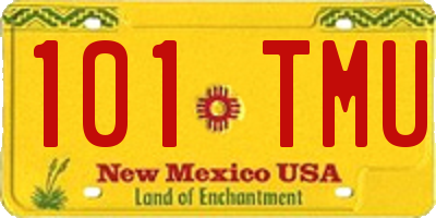 NM license plate 101TMU