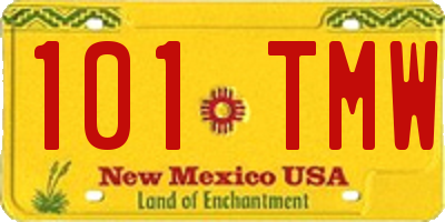 NM license plate 101TMW