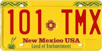 NM license plate 101TMX