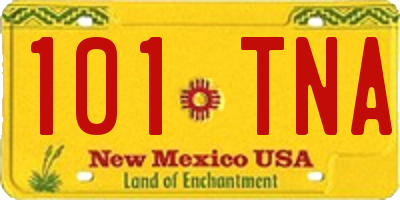 NM license plate 101TNA