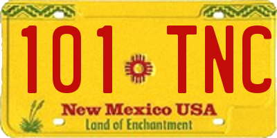 NM license plate 101TNC