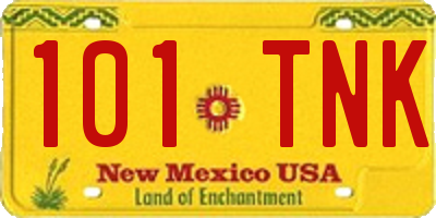 NM license plate 101TNK