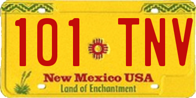NM license plate 101TNV