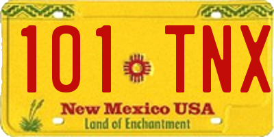 NM license plate 101TNX