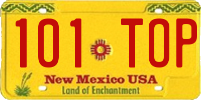 NM license plate 101TOP