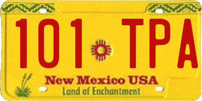 NM license plate 101TPA