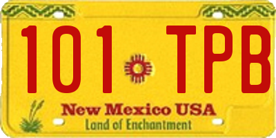 NM license plate 101TPB
