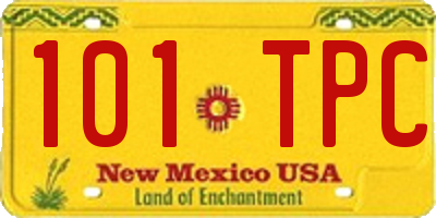 NM license plate 101TPC