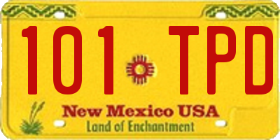NM license plate 101TPD