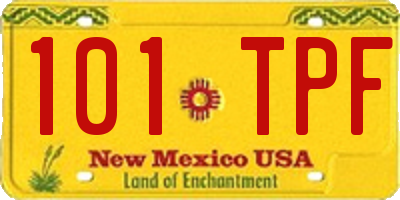NM license plate 101TPF