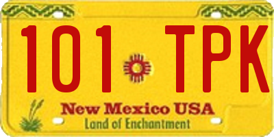 NM license plate 101TPK