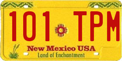 NM license plate 101TPM