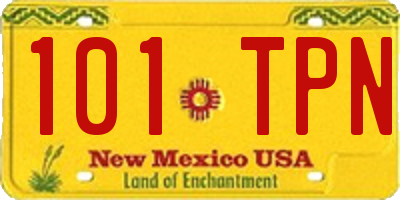 NM license plate 101TPN