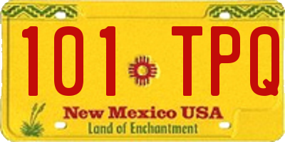 NM license plate 101TPQ