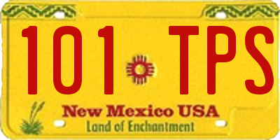NM license plate 101TPS
