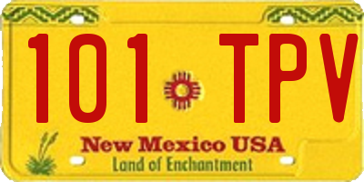 NM license plate 101TPV