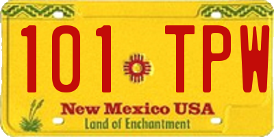 NM license plate 101TPW