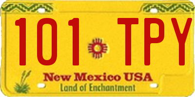 NM license plate 101TPY