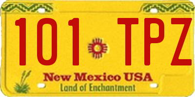 NM license plate 101TPZ