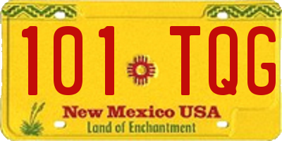 NM license plate 101TQG