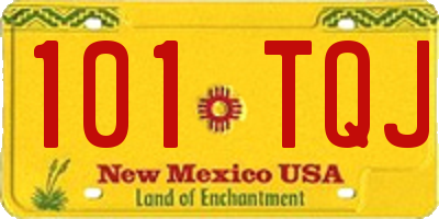 NM license plate 101TQJ
