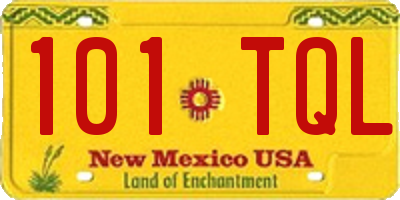 NM license plate 101TQL